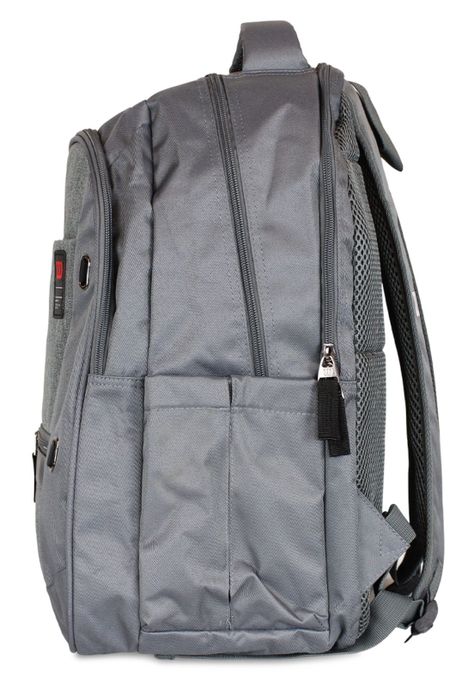 Mochila Wilson Ejecutiva Seul gris con porta notebook y usb-2
