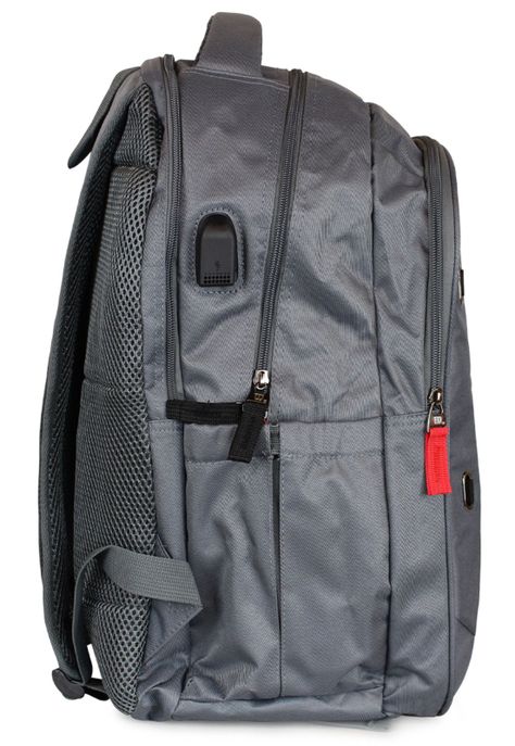 Mochila Wilson Ejecutiva Seul gris con porta notebook y usb-3