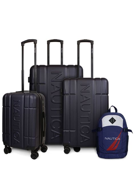 Set 3 Maletas Amsterdam S+M+L + Mochila Atlas azul Nautica-0