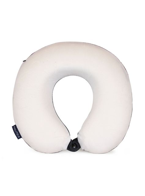 Almohada de viaje Memory Foam Negra-Blanco Nautica-2