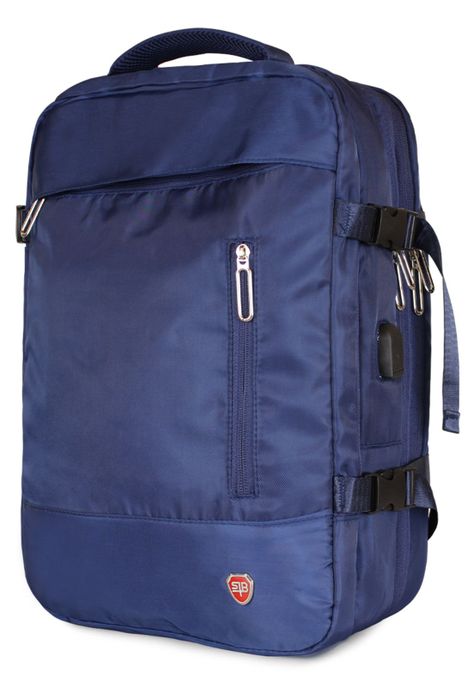 Mochila Viral azul con usb Swiss Bag-1
