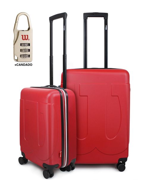 Pack 2 maletas S+M West Coast Rojo-0