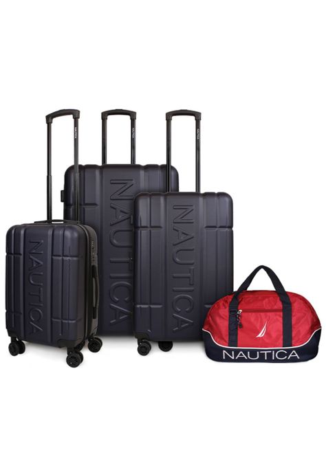 Set 3 Maletas Amsterdam S+M+L + Bolso Mannar S rojo Nautica-0