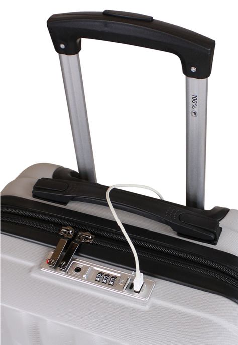 Pack Maleta cabina con usb Flip gris 10kg + Neceser Spark Fila-7