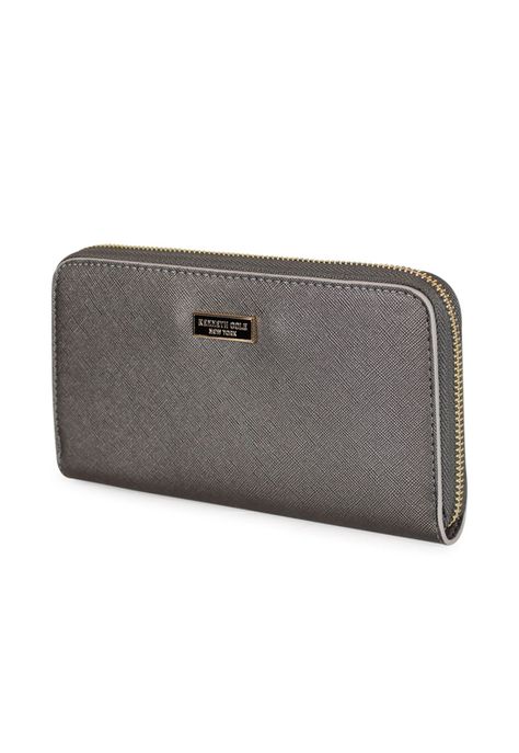 Pack Billetera Ava gris + Pañuelo Oni pink Kenneth Cole-1