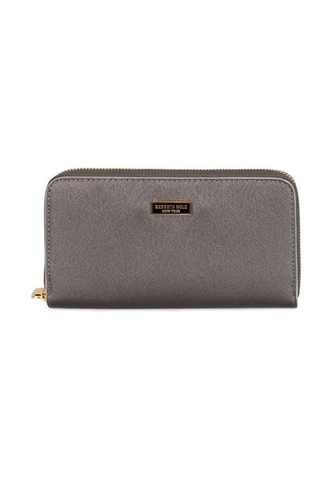 Pack Billetera Ava gris + Pañuelo Oni pink Kenneth Cole-2