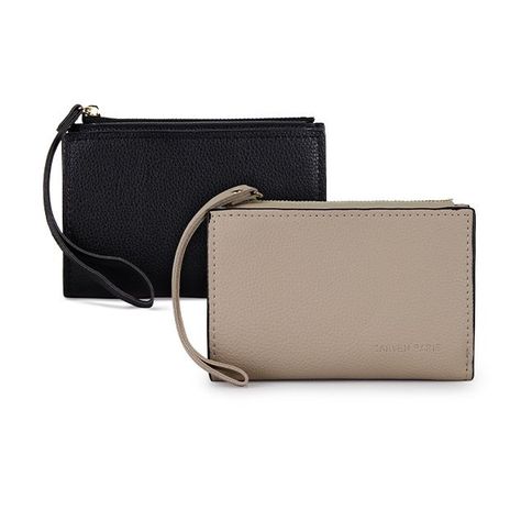 Pack 2 Billeteras de mujer Adara Negro y Beige-0