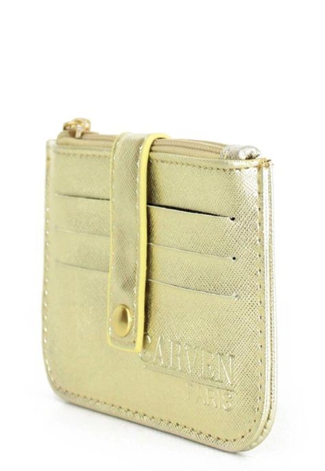 Tarjetero mujer Obi dorado Carven-1
