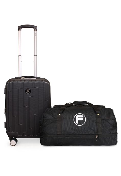 Maleta de cabina Flip negra + Bolso enrollable Goliat 80lts F-0