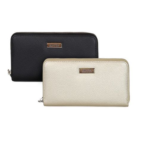 Pack 2 Billeteras de mujer Calixta Negro y Gold-0