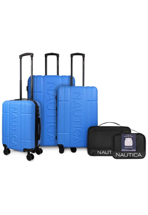Set 3 Maletas Amsterdam S+M+L celeste + Organizador Nautica-0