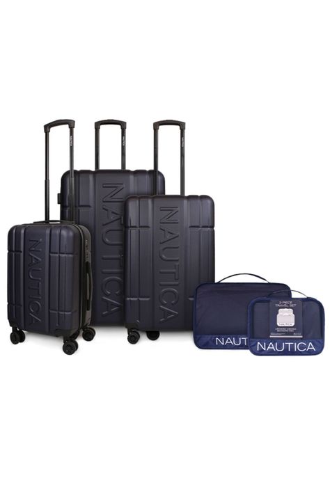 Set 3 Maletas Amsterdam S+M+L + Organizador azul Nautica-0