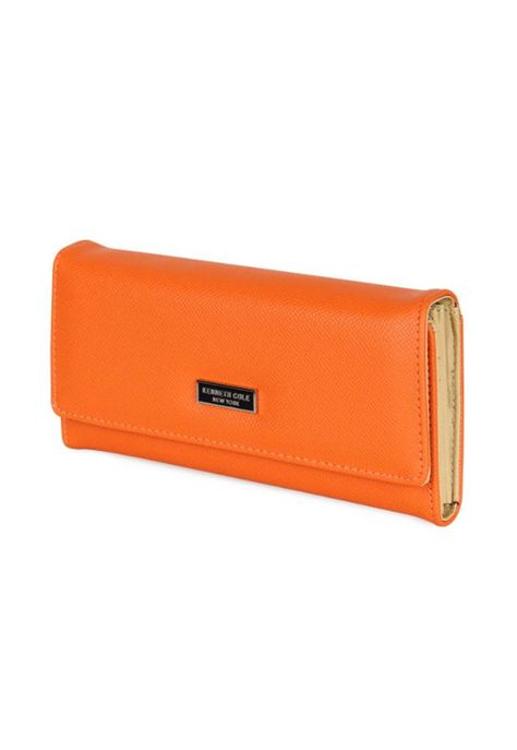 Billetera mujer Flap-Bessie orange Kenneth Cole-2