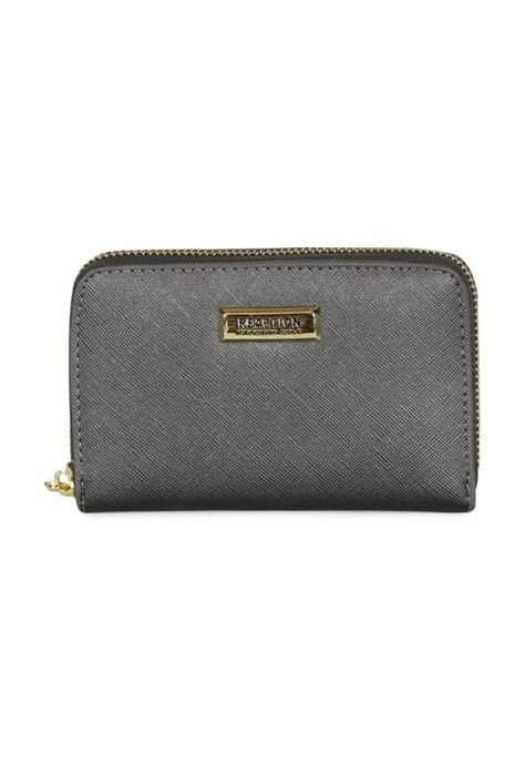 Billetera mujer Trifold gris Kenneth Cole-0