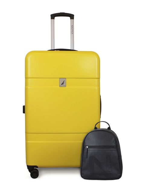 Pack Maleta grande L (23 Kg) Bora Amarillo + Mochila Malik Negro-0