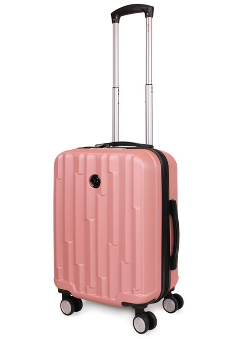 Maleta de cabina Flip rosada + Bolso enrollable Goliat 80lts F-6