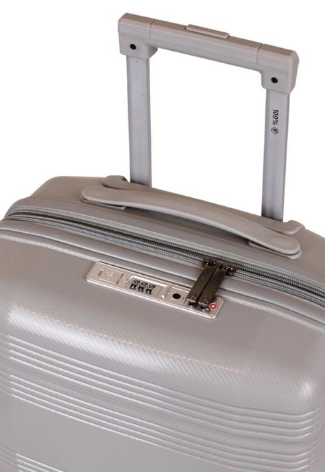 Maleta de cabina con usb CHIC gris F la Maleta de Chile-5