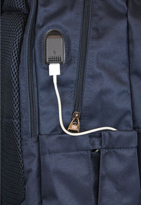 Mochila Wilson Ejecutiva Seul azul con porta notebook y usb-4
