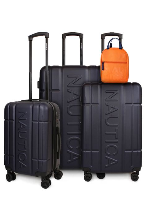 Set 3 Maletas Amsterdam S+M+L + Mochila Emma orange Nautica-0