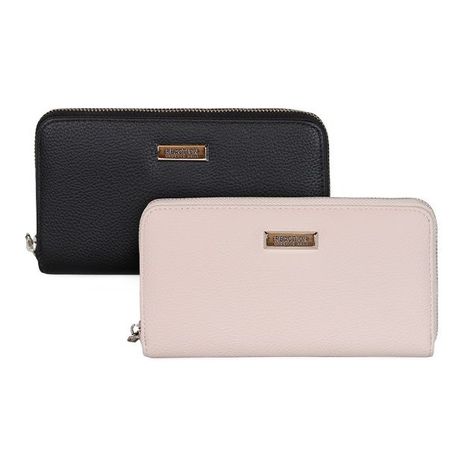 Pack 2 Billeteras de mujer Calixta Negro y Rosa Palo-0