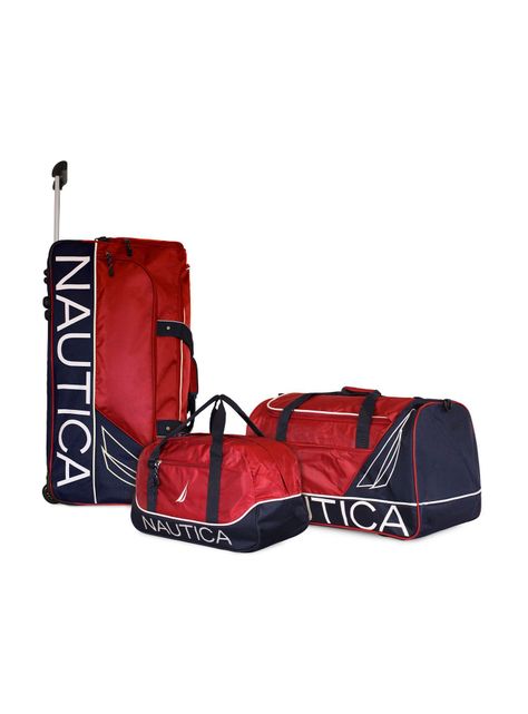Set 3 Bolsos Nautica Mannar L+M+S Rojo-0