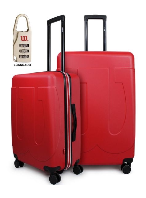 Pack 2 maletas M+L West Coast Rojo-0
