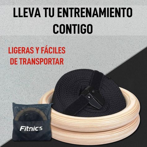 Anillas Olímpicas Madera Fitnics Calistenia Crossfit 2 unids-4