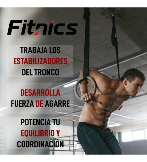 Anillas Olímpicas Madera Fitnics Calistenia Crossfit 2 unids-5