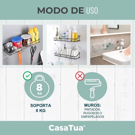 Organizador De Ducha Repisa Baño Jabonera Set 4 Inoxidable-7