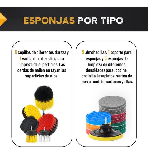 KIT Taladro Percutor Inalambrico 12v + 20 Cepillos Limpieza-3
