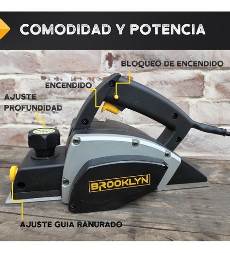 Cepillo Cepilladora Electrica para Madera de Mano Brooklyn-3