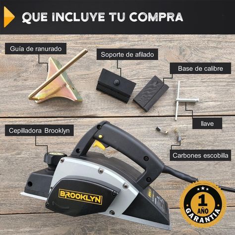 Cepillo Cepilladora Electrica para Madera de Mano Brooklyn-6