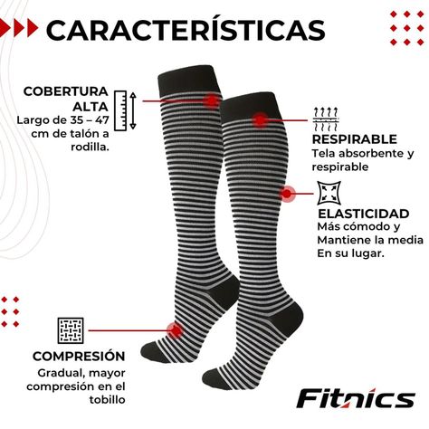 Medias Calcetines de Compresion varices Pack 5 Pares Fitnics-4