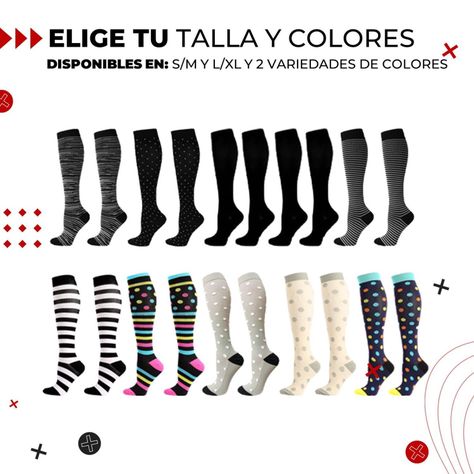 Medias Calcetines de Compresion varices Pack 5 Pares Fitnics-8