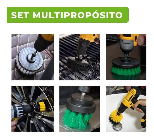 Cepillos de Limpieza para Taladro Set x10 Auto Hogar Tapiz-1