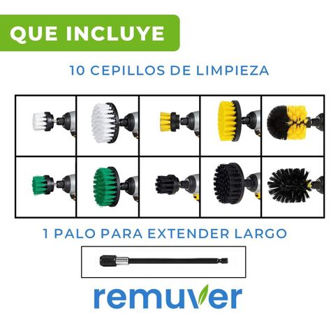 Cepillos de Limpieza para Taladro Set x10 Auto Hogar Tapiz-4