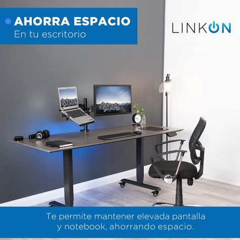 Soporte Brazo Doble Para Monitor Notebook Linkon Escritorio-3