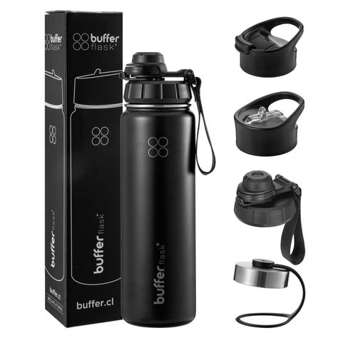 Botella Termica Agua Buffer Acero Inoxidable + Tapas 700ml-0