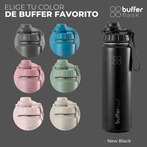Botella Termica Agua Buffer Acero Inoxidable + Tapas 700ml-6