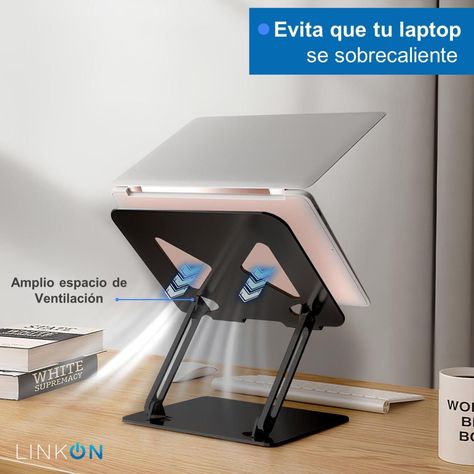 Soporte Notebook Base Alzador Para Macbook Notebook Linkon-6