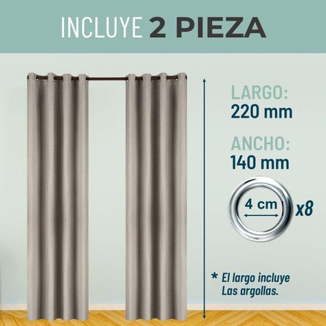 Cortina Blackout Engomada Termica Set 2 Casatua 140x220-5