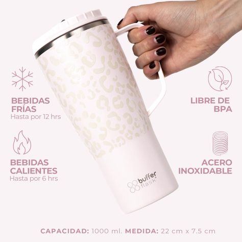 Vaso Termico Mug Buffer 1Lt Acero Inox Frio Calor-2