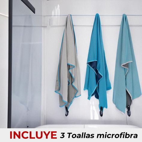 Toalla Microfibra Set de 3 Fitnics 100x30 Ejercicio +Estuche-2
