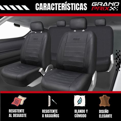 Funda Cubre Asiento para Auto Universal Ecocuero Grand Prix-4