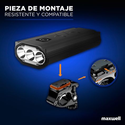 Luz Bicicleta Set Delantera Trasera USB Impermeable Aluminio-1