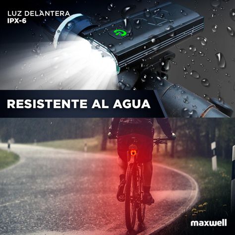 Luz Bicicleta Set Delantera Trasera USB Impermeable Aluminio-2