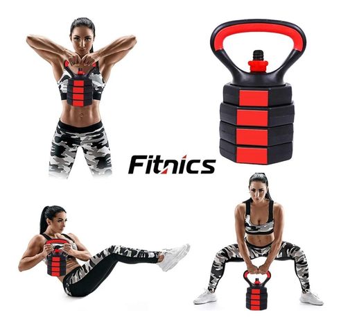 Mancuernas Ajustables Set 15kg 3 en 1 + Barra + Kettlebell-1