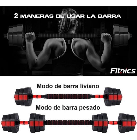 Mancuernas Ajustables Set 15kg 3 en 1 + Barra + Kettlebell-5