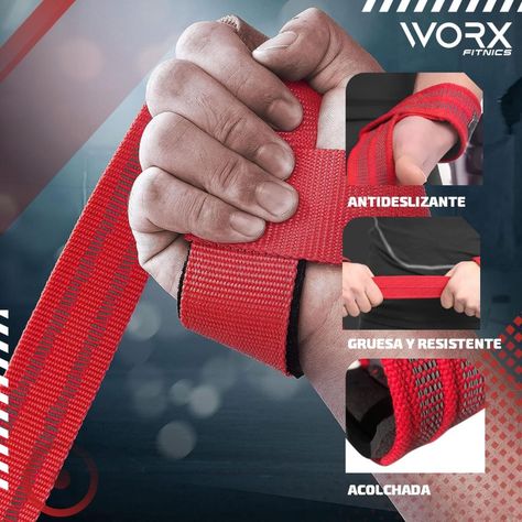 Straps Correas Levantamiento Worx Pesas Gym Gimnasio Set 2-3
