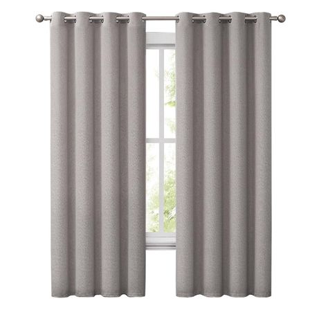 Cortinas Blackout 100% Casatua 2 Paños 140x220 Textura Lino-0